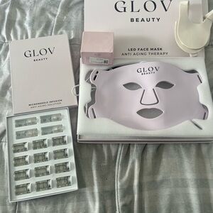 GLOV Beauty LED Mask + 3 month Microneedling Set + Eye Patches